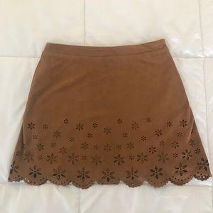 Brown mini skirt